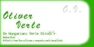 oliver verle business card